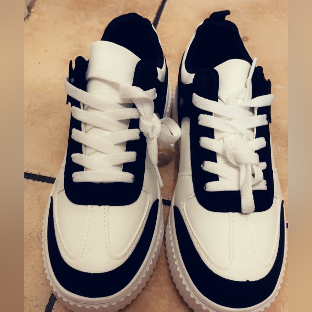 Stylish Black and White Sneakers